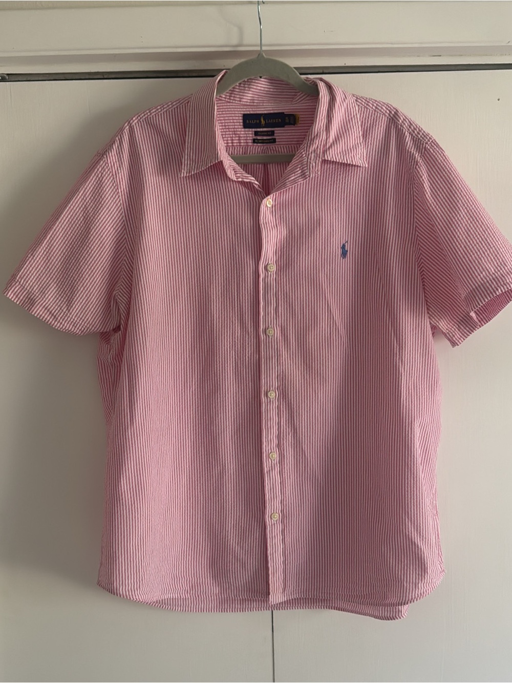 Ralph Lauren Striped Short-Sleeve Button-Down Shirt Seersucker Relaxed Fit